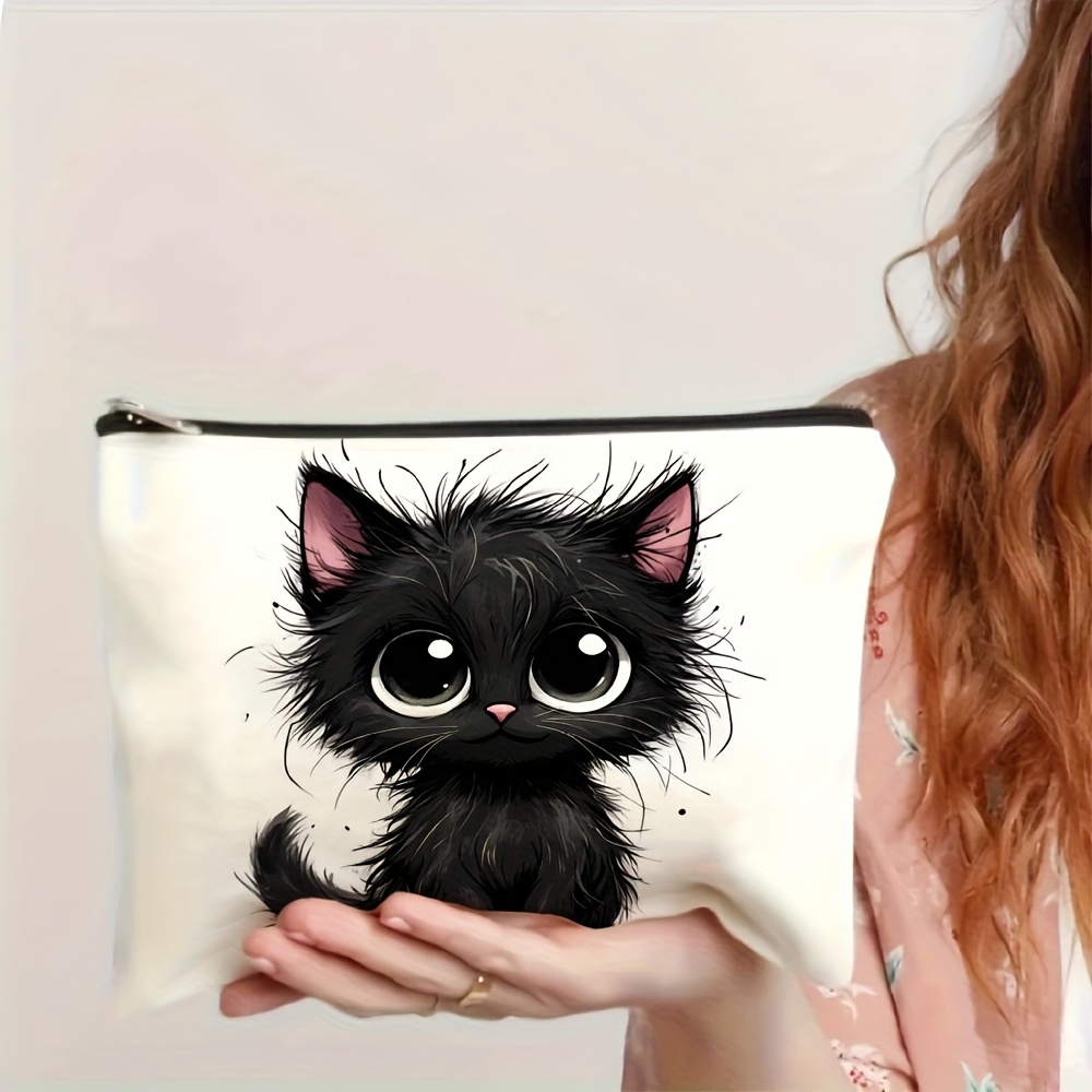 A Cute cat print cosmetic bag  - огляд і ціна Travel Accessories Jewelry