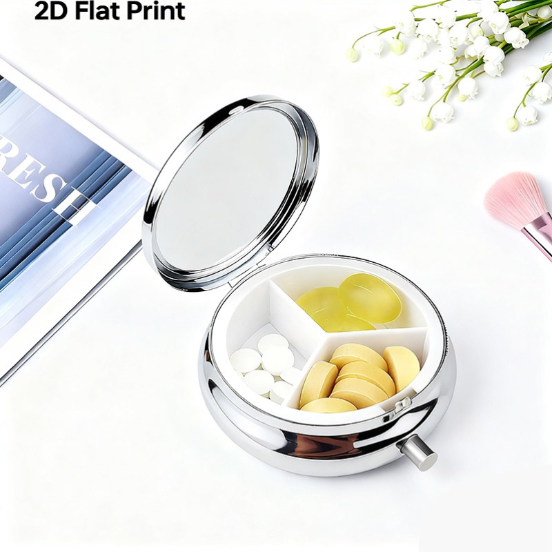 1pc flat portable round metal  - огляд і ціна Travel Accessories As Gifts