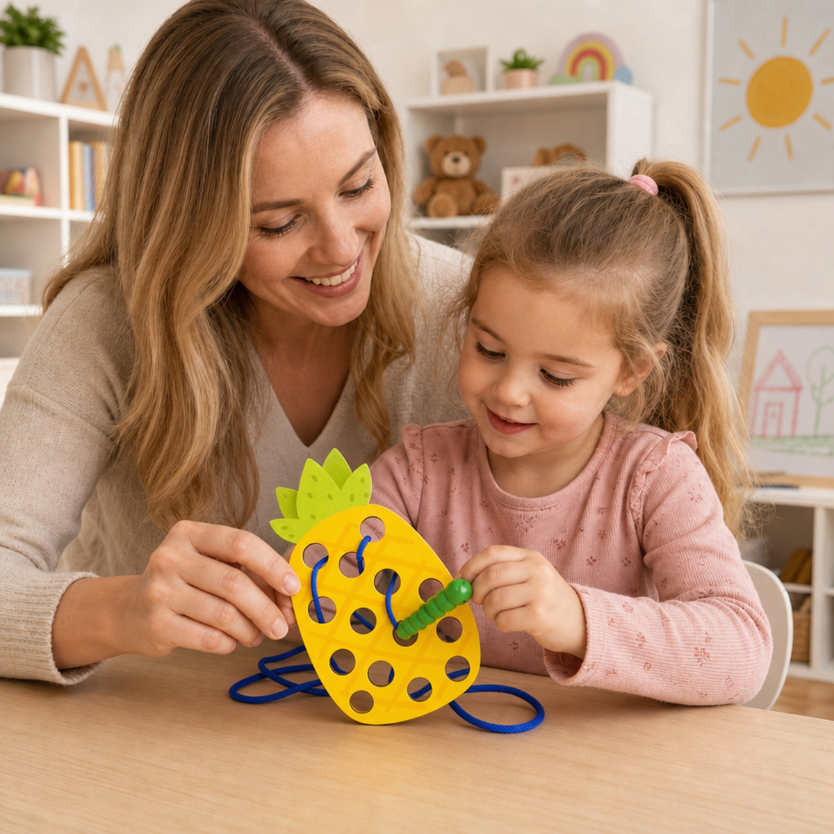 Wooden Lacing Pineapple Thread - огляд і ціна Travel Accessories Baby