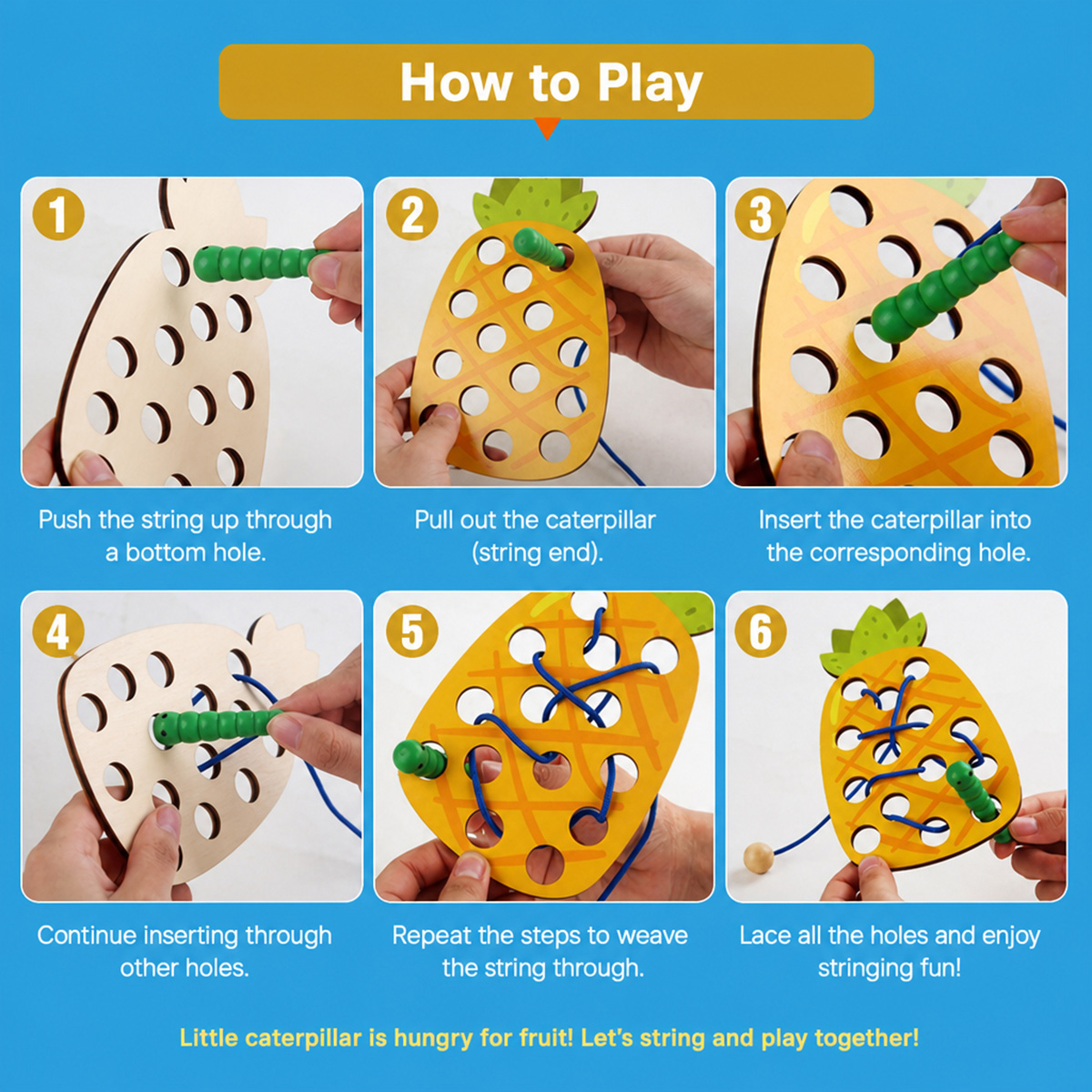 Wooden Lacing Pineapple Thread - огляд і ціна Travel Accessories Baby