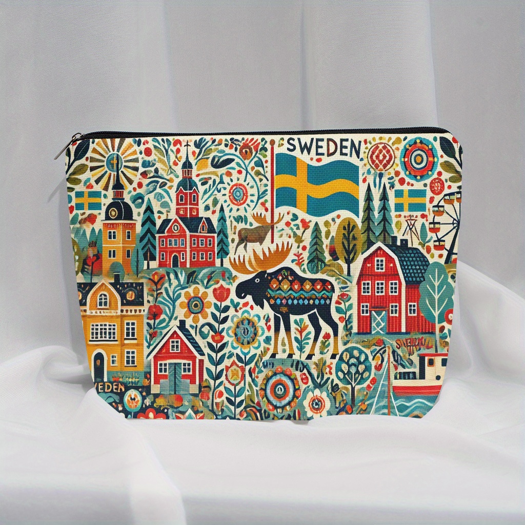 A Sweden themed makeup bag - w - огляд і ціна Travel Accessories Jewelry