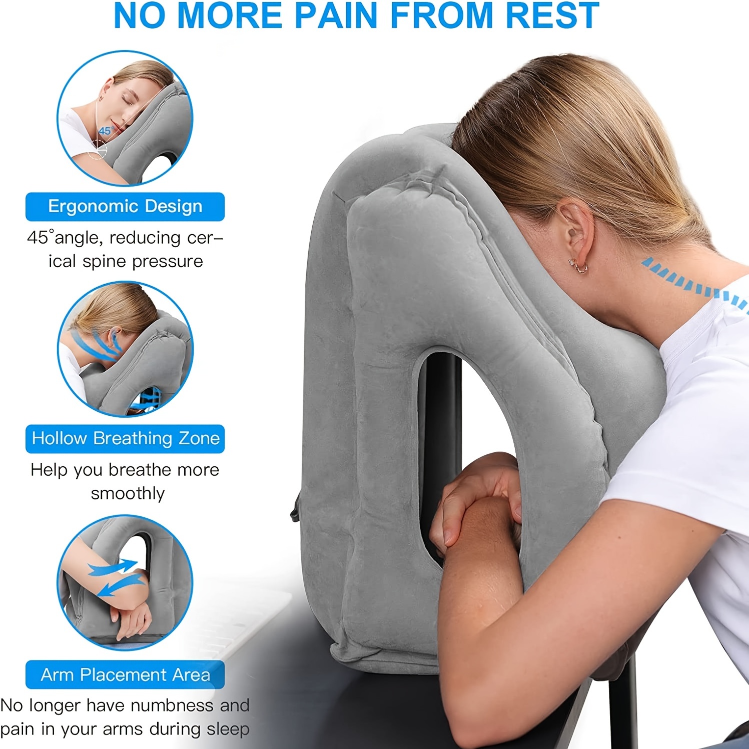 Inflatable Travel Pillow,Trave - огляд і ціна Travel Accessories Long Flight